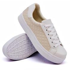 Tênis Dk Uze Shoes Cadarço Sola Leve Reta Estilo Conforto Feminino-Feminino