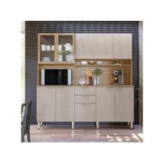 Cozinha Compacta Amora 10 Portas e 2 Gavetas - Demóbile, Amêndola Touc