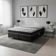 Cama Box + Colchão Castor King Class One Face Tecnopedic 180x200x52cm