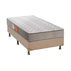 Cama Box Solteiro: Colchão Espuma Paropas D45 Pasquale Clean + Base CRC Suede Clean(88x188)