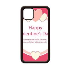 Capa rosa Feliz Dia dos Namorados Coração e Rosa para iPhone 12 Pro Max para Apple Mini Mobile Case Shell
