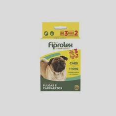 Combo Antipulgas Fiprolex Cães Até 10kg Ceva 3 Pipetas