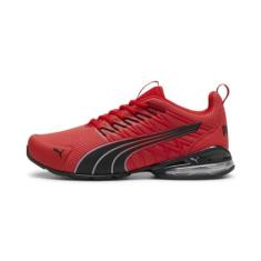 PUMA Tênis masculino Voltaic Evo Cross Trainer, Para todos os tempos, vermelho-puma preto e cinza neblina, 39