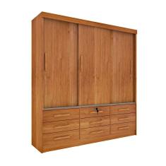 Guarda Roupa Chicago 3 Portas de Correr 9 Gavetas Tcil
