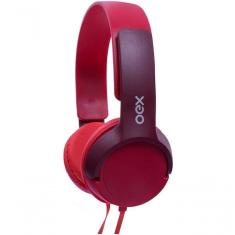 Fone Headphone Teen Vermelho Com Microfone Hp303 Oex