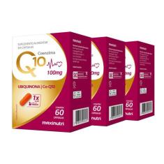 Kit 3 Coenzima Q10 Gold Ubiquinona 100mg 60 Cáps Maxinutri