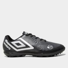 Chuteira Society Umbro Orbit Unissex, Preto, Cinza, 39