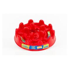 Comedouro Lento Mini Petfit Pet Games Vermelho Cães E Gatos