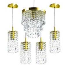 Kit 4 Pendentes Clearcrillic + Pendente Manucrillic Gold - MARRYLUZ, M