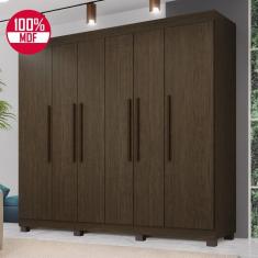 Guarda-Roupa de Casal 100% MDF 6 Portas 4 Gavetas Inglaterra  - Tudo de Móveis