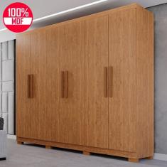 Guarda-Roupa de Casal 100% MDF 6 Portas 4 Gavetas Valencia - Tudo de Móveis