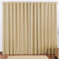 Cortina 2 Mts Sala Quarto Escritório Blackout Para Varão - Avelã