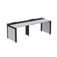 Mesa De Plataforma Simples Para 2 Pessoas Corporativa 150x792/2p Pscpp150/792/2p Cinza/preto