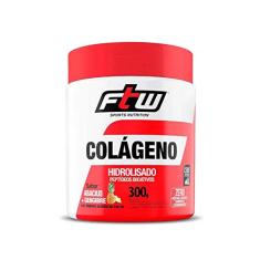 FTW Colágeno Hidrolisado 300g Sabor Abacaxi com Gengibre – Saúde da Pele, Unhas, Cabelos e Articulações – Com Vitaminas C, E e D-Biotina – Suplemento Alimentar em Pó, Livre de Glúten