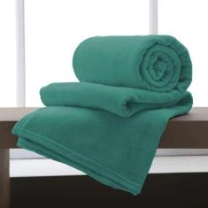 Cobertor / Manta De Microfibra Solteiro - Andreza Turquesa - Andreza E