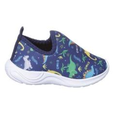 Tênis Infantil Footz Park Dinossauro Calce Fácil Masculino-Masculino