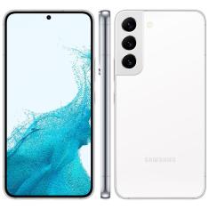 Smartphone Samsung Galaxy S22 5G Branco 256GB, 8GB RAM, Tela Infinita de 6.1”, Câmera Traseira Tripla, Android 12 e Processador Octa-Core