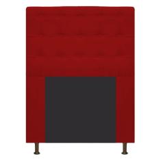 Cabeceira Estofada Dama 90 Cm Solteiro Vermelho Adj Decor