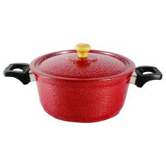 Caçarola Panela De Alumínio Craqueada Alça Baquelite 24cm