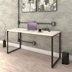 Mesa para Escritório Diretor Estilo Industrial 1,50m Kuadra Snow