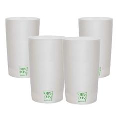 4 Copos Eco Big Drink Branco Green Cups 500 ml