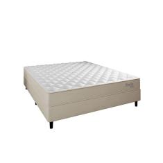 cama box com colchão casal stella molas ensacadas (60x138x188) bege