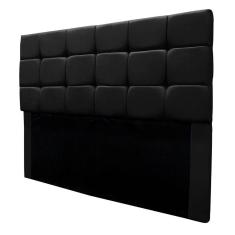 Cabeceira Cama Box Estofada Solteiro 90 Cm Bianca Suede preto