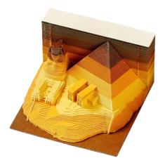 Calendário pirâmides 2025, calendário de mesa 3D 2025, calendário de relógio "faça você mesmo", calendário artístico 3D, enfeites de mesa criativos, para presentes de Natal e escritório em casa