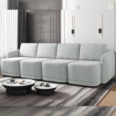 Sofá Cama Modulado Retrátil e Reclinável Decorativo Varsóvia 396cm Vel
