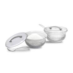 Açucareiro / Farinheiro Diamante e Colher - Niquelart