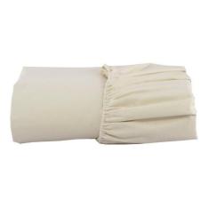 lençol solteiro avulso creme percal 200 fios com elastico - BF confecc