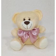 Urso pelúcia ted pequeno cor bege  14cm, nichos decoração  quartos beb