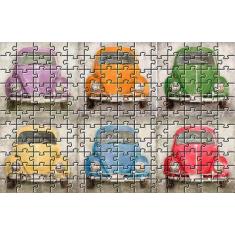 Quebra-Cabeça Cognitivo para Idosos Nostalgia Fusca e kombi  - 60 peça