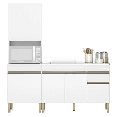 Paneleiro e Balcão Gabinete com Pia 120cm Lina Z06 Supremo - Mpozenato