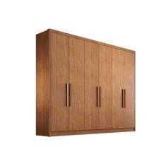 Guarda Roupa Casal 6 Portas e 4 Gavetas Rizon/Linea Cumaru - Novo Hori