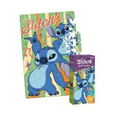 Isakids – Quebra-Cabeça Stitch 100 Peças | Diversão e Desenvolvimento Infantil | Montagem de 34,5 x 22,6 cm | Indicado a Partir de 6 Anos