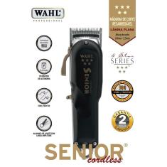 Maquina de Cortar Cabelo Wahl Cordless Senior 8 Peças Sem Fio