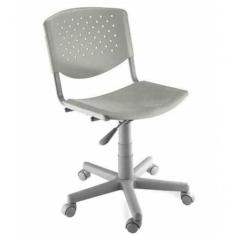 Cadeira Giratória Linha Polipropileno Atenas Cinza - OUTRAS MARCAS