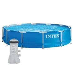 Piscina Intex 6.503 Litros Estrutural Azul Armação Bomba Filtrante, 22
