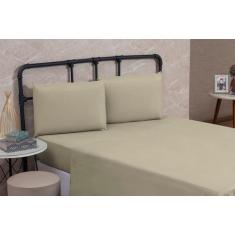 Lençol Queen Size 100% Algodão Sem Elástico Percal 200 Fios Hotel Faze