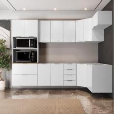 Cozinha Modulada 7 Peças 3 Aéreos 3 Balcões e Torre Quente Ipanema Cab