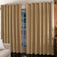 Cortina Jacquard 3,00 x 2,50  para sala/quarto  Admirare, Gold