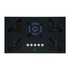 Cooktop A Gás Fischer 5 Bocas Tripla Chama Infinity Com Trempe De Ferro Fundido Mesa Vidro 26298-57077 Bivolt