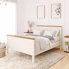 Cama Casal Ananda Cabecasa Madeiramadeira Off-white/Mel