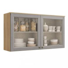 Armário Aéreo 2 Portas com Vidro 120cm Royal THB