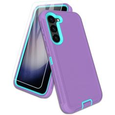 Aliruke Capa para Samsung Galaxy S23-FE, com protetor de tela, capa à prova de poeira, capa de borracha de silicone de corpo inteiro, capa de telefone à prova de quedas de grau militar para S23 FE 5G,