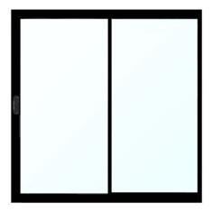 Janela de Alumínio Preto Vitro de Correr 2 Folhas Sem Grade CMC Modula
