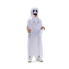 Fantasia de Halloween Infantil Fantasminha Camarada Com Capuz - Sulame