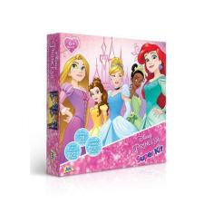 Super Kit Quebra-Cabeça, Dominó Jogo da Memória Princesa - Toyster