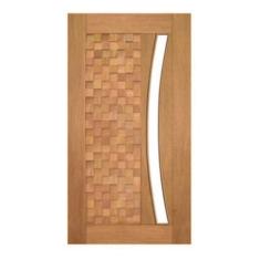 Porta de Madeira Detalhe Arco p/Vidro Maciça Cedro Arana Casmavi, 90cm